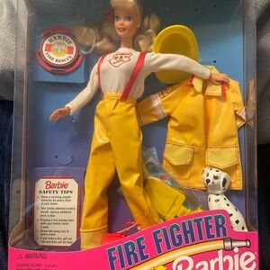 Barbie Yellow Firefighter Career Doll with Accessories.
